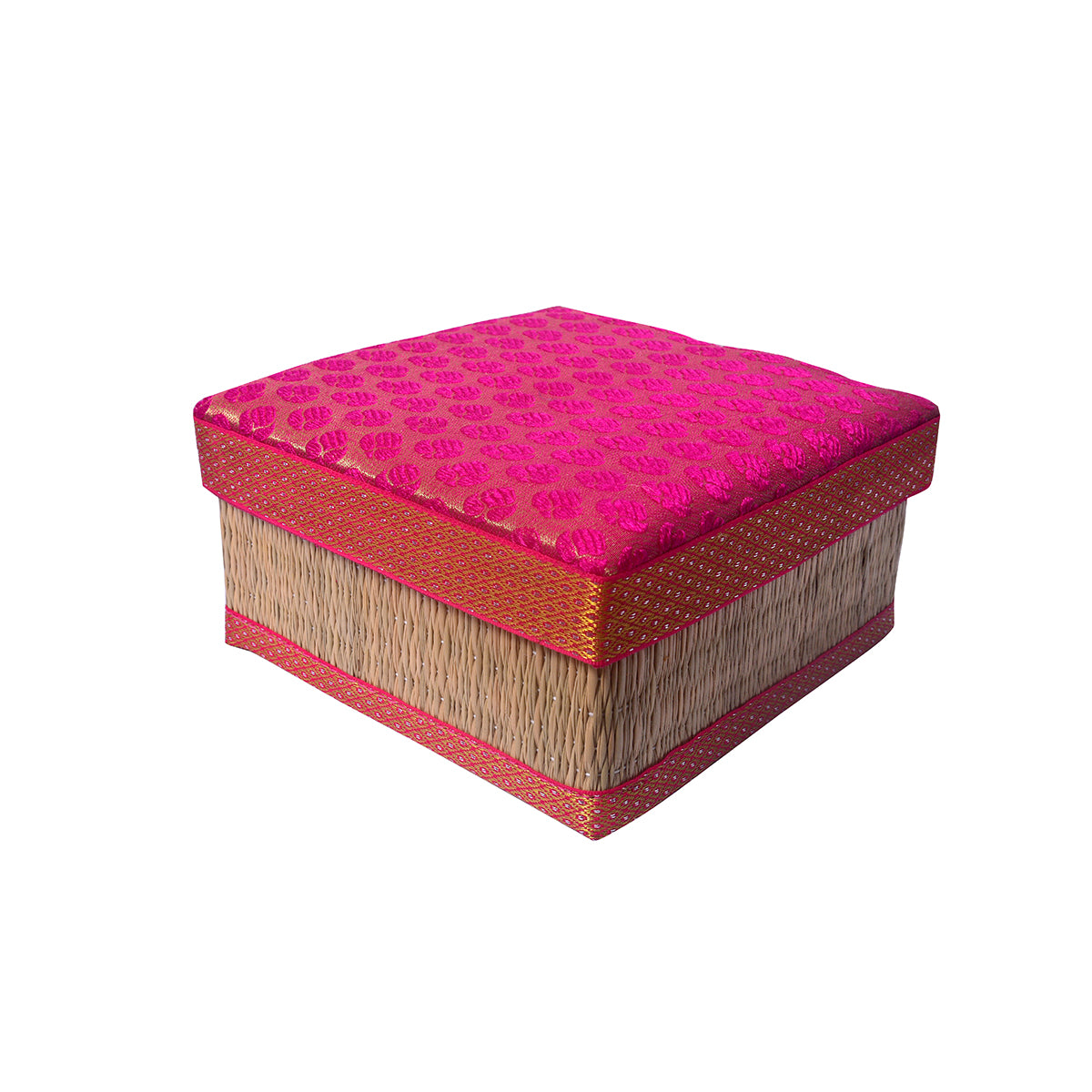 Rivergrass Square Box with Foam Lid - Pink