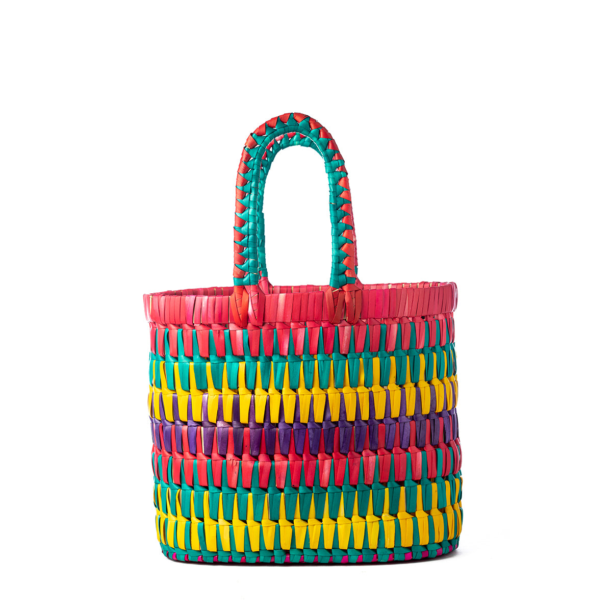 Palm Leaf Basket - Multi Colour