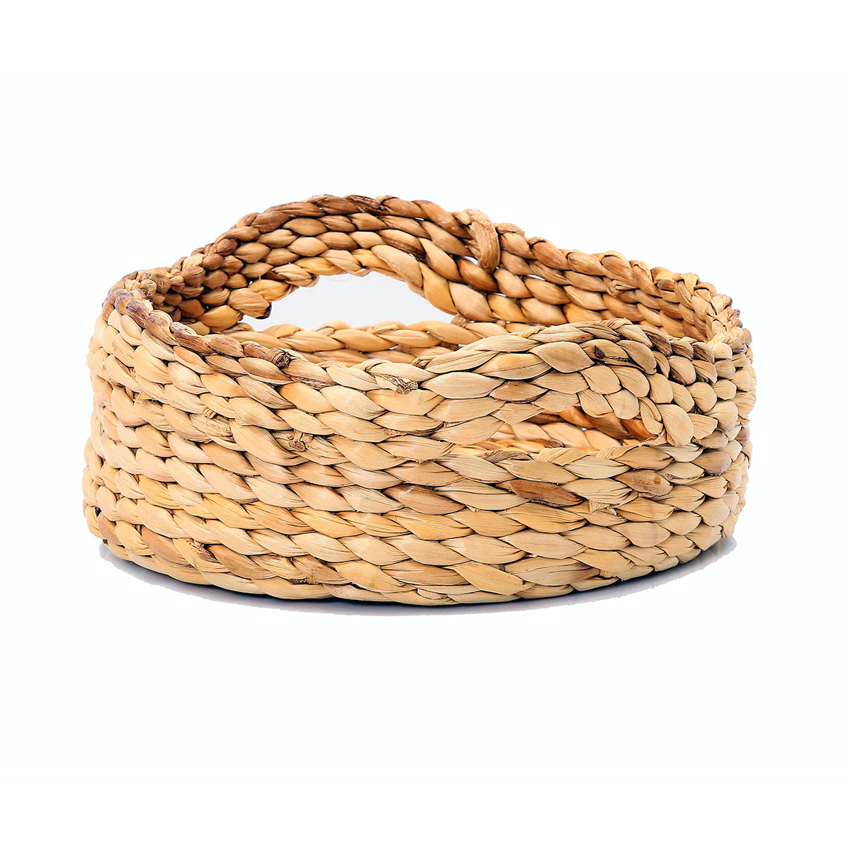 Banana Fiber Round Tray with Handle