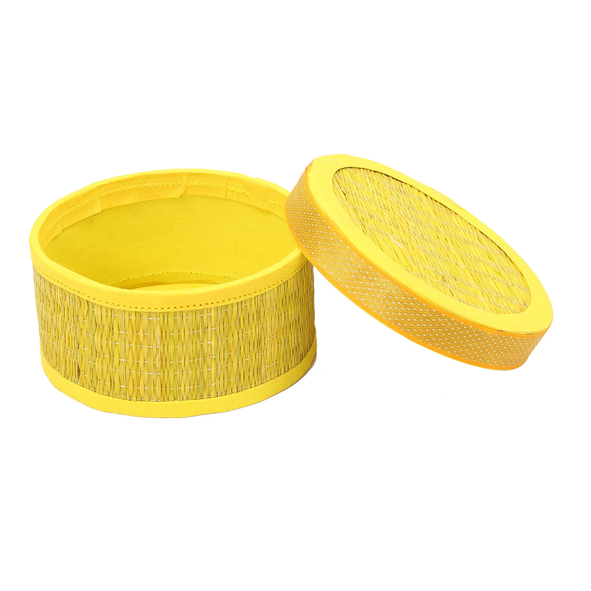 Rivergrass Round Box Yellow