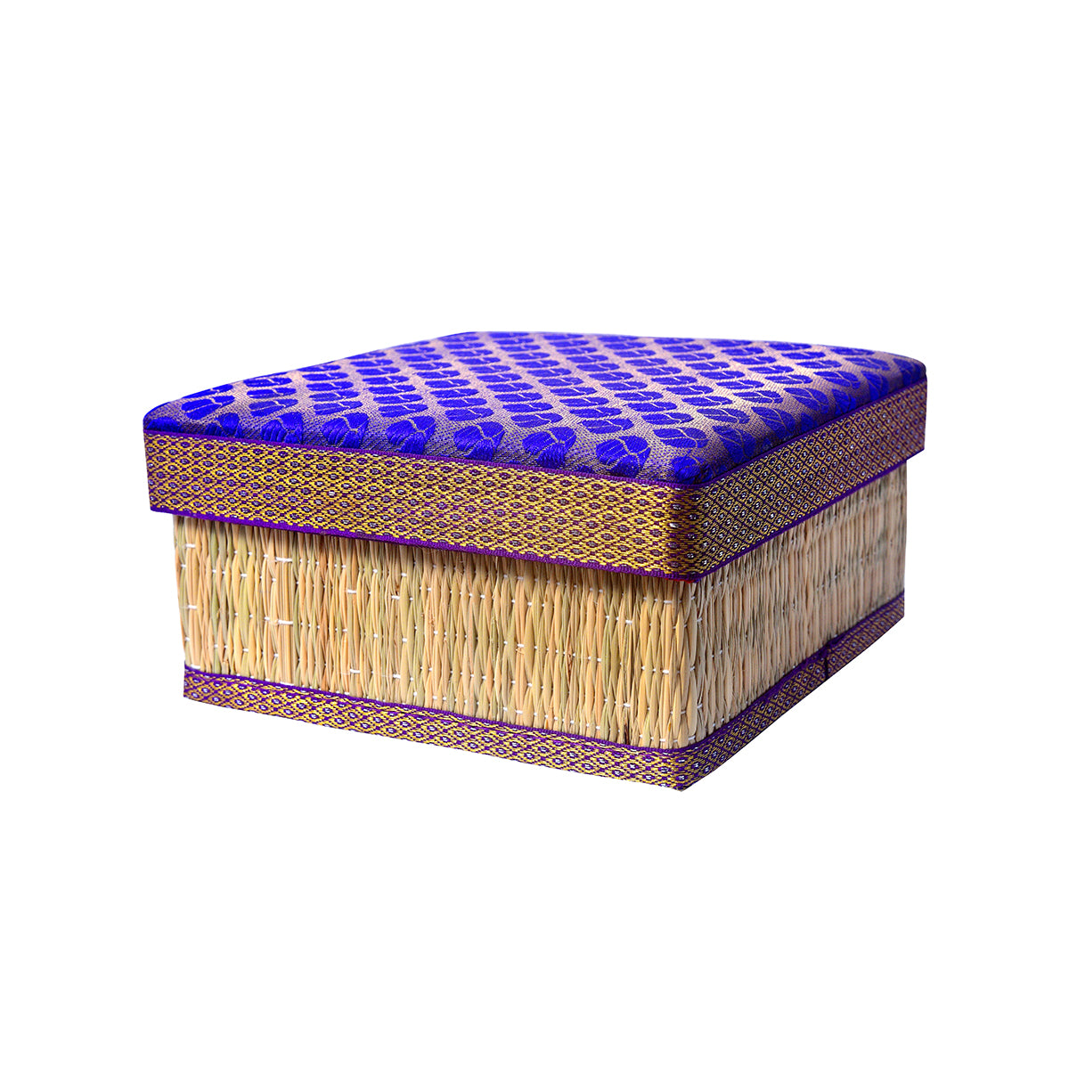 Rivergrass Square Box with Foam Lid - Blue