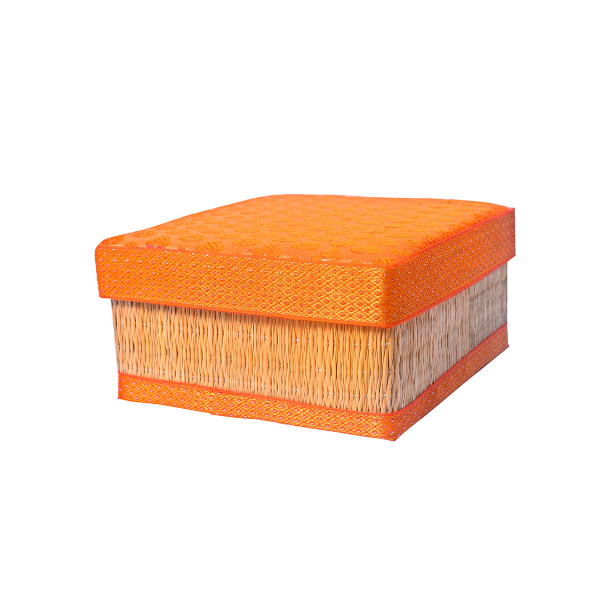 Rivergrass Square Box with Foam Lid - Orange