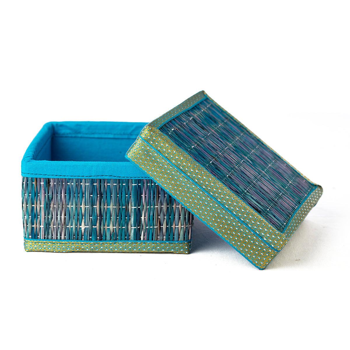 Rivergrass Square Box - Blue