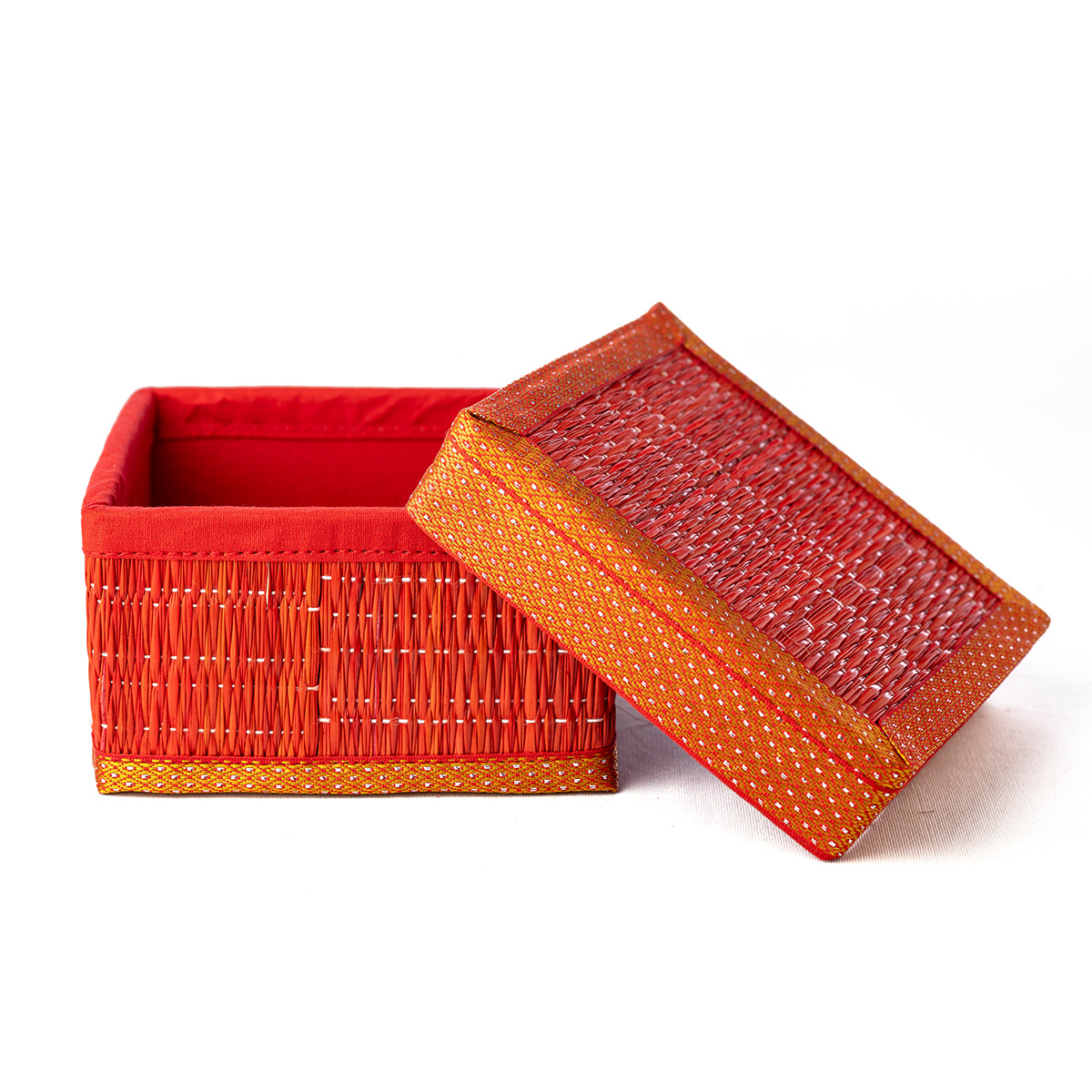 Rivergrass Square Box - Red