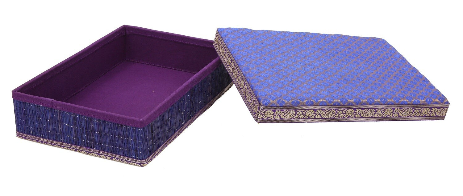 Rivergrass Saree Box with Foam Lid - Purple