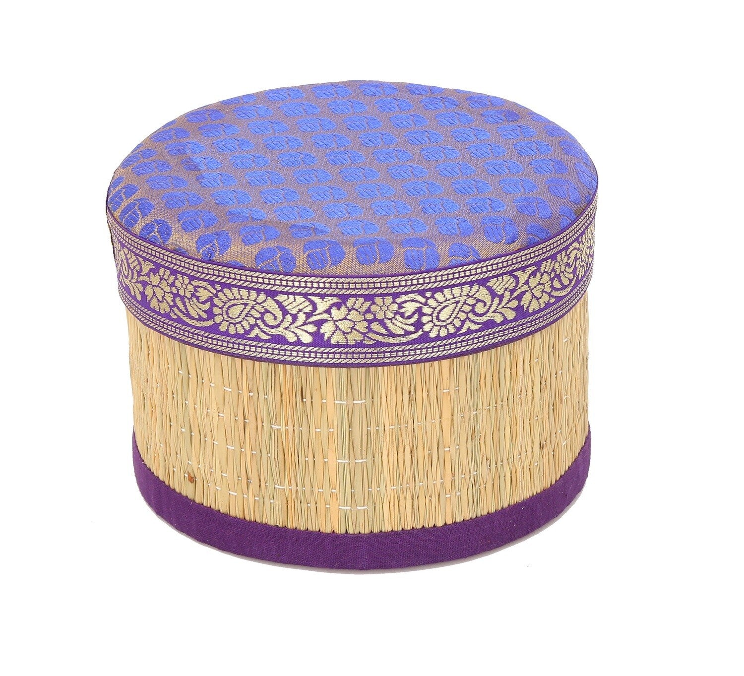 Rivergrass Round Box with Foam Lid - Purple