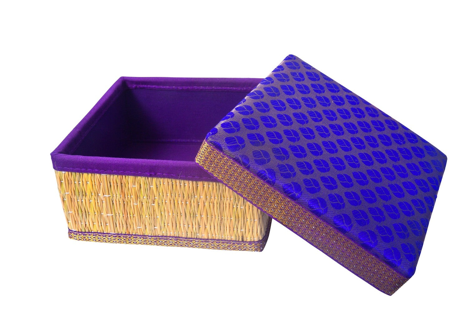 Rivergrass Square Box with Foam Lid - Blue