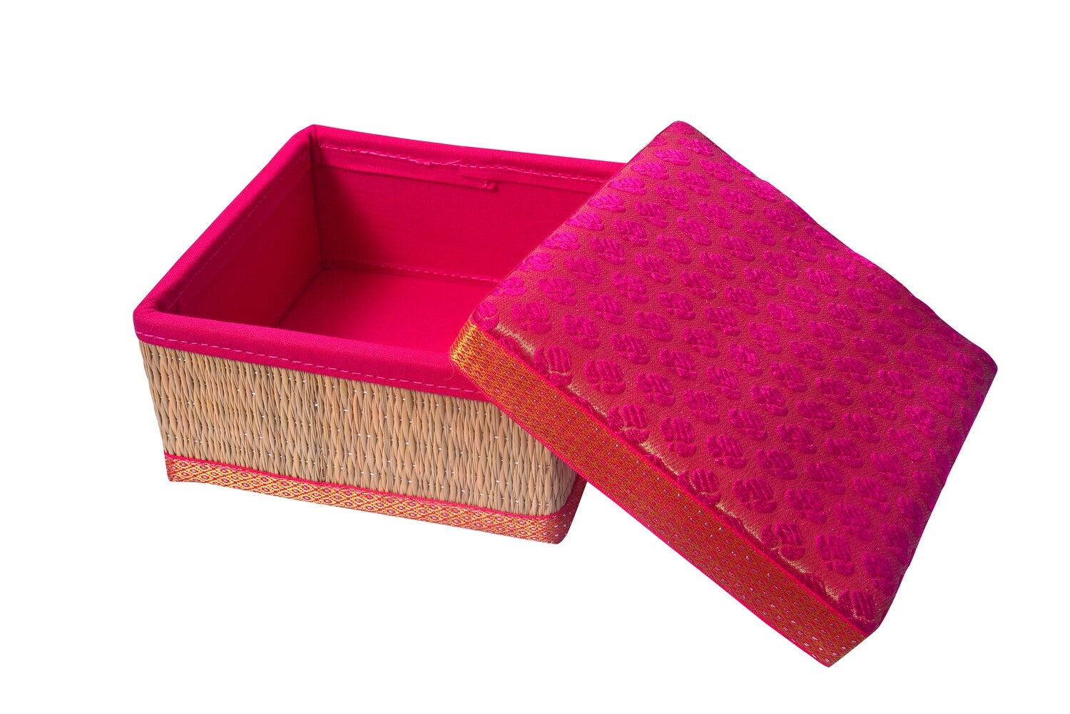 Rivergrass Square Box with Foam Lid - Pink