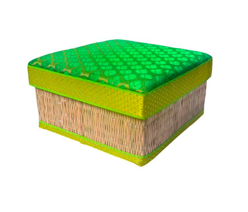 Rivergrass Square Box with foam lid - Green