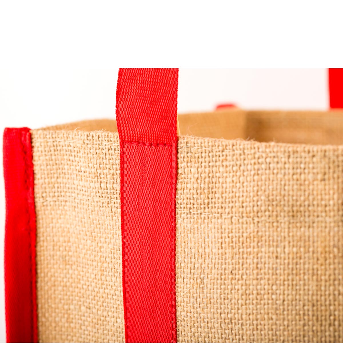 Jute Shopping Bag - Red